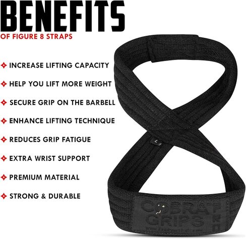 أشرطة رفع الأثقال على شكل 8 حلقات رفع الأشرطة الخيار رقم 1 لعشاق تمرين رافعي الأثقال in Kuwait