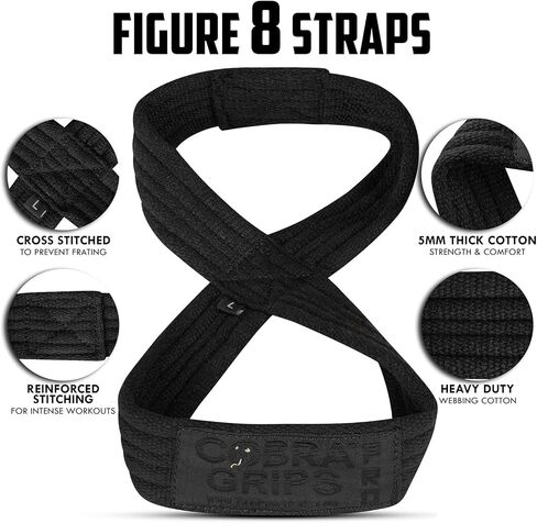 أشرطة رفع الأثقال على شكل 8 حلقات رفع الأشرطة الخيار رقم 1 لعشاق تمرين رافعي الأثقال in Kuwait