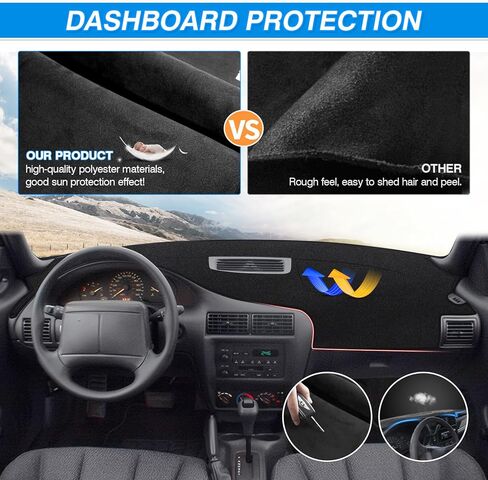 Cartist Dash Cover Fits for 2007-2013 Chevy Silverado Sierra, 2007-2014 Chevy Tahoe Suburban Denali Avalanche & GMC Yukon/XL Without Dash Speaker & Only One Glove Box Dashboard Cover in Kuwait