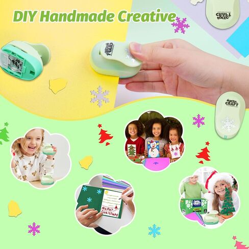 UCEC Paper Punches for Crafting, Hole Punch for Kids, 1 Inch Craft Hole Punch Shapes, 6PCS Star Heart Flower Punch Kids Hole Puncher Shape Cutters for Crafts for School Crafting & DIY Projects in Saudi Arabia