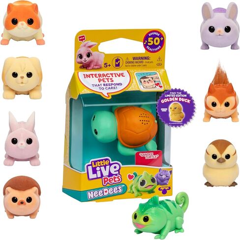 Little Live Pets NeeDees | Interactive Wearable Take-Anywhere Electronic Toy That Responds to Care, Listen to Their Needs, Respond in Time & Score Points. Over 50 Sounds & Reactions. Collect All 13 in Saudi Arabia