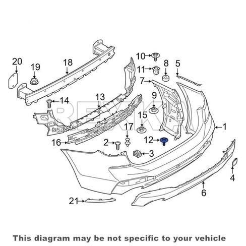 Rexka 15 قطعة M5 غطاء المصد الضباب مصباح رأس سداسي مسمار مزلاج 07149123885 لسيارات BMW E36 E46 F30 E39 E60 in Saudi Arabia