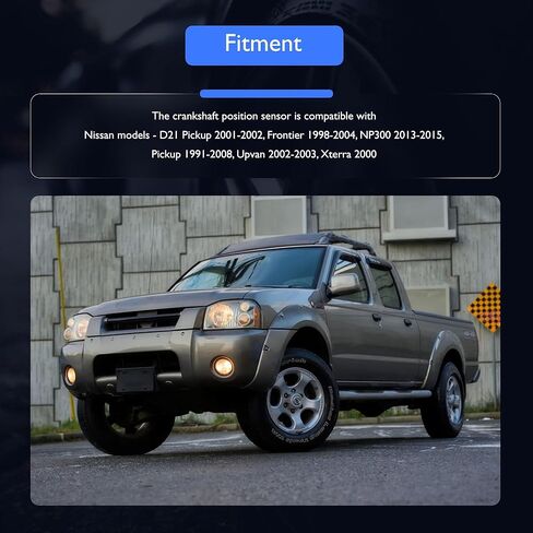 HiSport Crankshaft Position Sensor - Compatible with Nissan D21 Pickup 2001-2002 Frontier 1998-2004 NP300 2013-2015 Pickup 1991-2008 Upvan 2002-2003 Xterra 2000 Replaces 23731-3S500 in Saudi Arabia