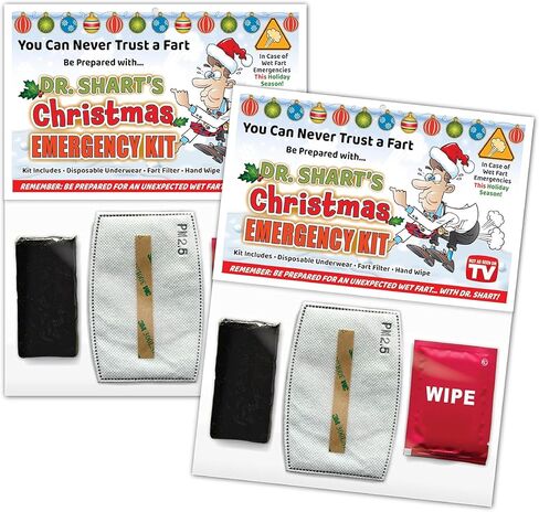 Christmas SHART Wet Fart Emergency Kit - Funny Xmas Gift Gag Party Favors, Stocking Stuffer, White Elephant, Secret Santa and More! (2) in Saudi Arabia