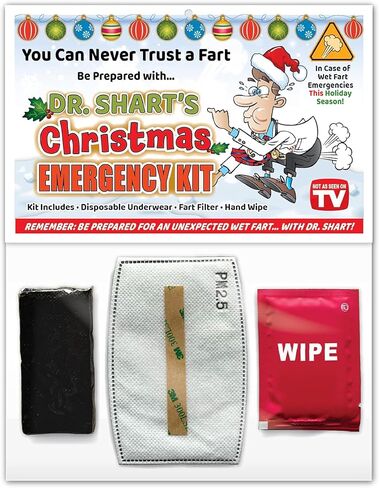 Christmas SHART Wet Fart Emergency Kit - Funny Xmas Gift Gag Party Favors, Stocking Stuffer, White Elephant, Secret Santa and More! (2) in Saudi Arabia