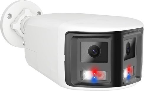 كاميرا Anpviz 4K Pro 180 درجة للأمان PoE في الهواء الطلق، DS-2CD2387G2P-LSU/SL، كاميرا IP بزاوية واسعة مع اكتشاف الإنسان/المركبة، ضوء ستروب وتحذير مسموع، محادثة ثنائية الاتجاه، فتحة بطاقة MicroSD مدمجة in Saudi Arabia