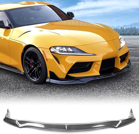 FREEMOTOR802 مصد الشفاه الأمامي يناسب 2020-2025 Toyota GR Supra، نمط IKON طباعة ألياف الكربون PP قطعة واحدة من غطاء الهواء للذقن المفسد أسفل الجسم الأمامي للشفاه المفسد الواقي السفلي in Saudi Arabia