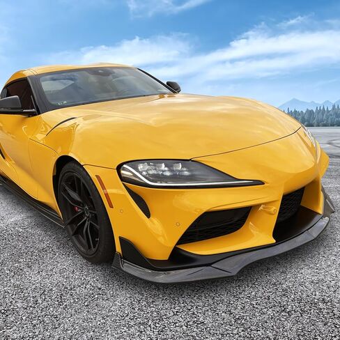 FREEMOTOR802 مصد الشفاه الأمامي يناسب 2020-2025 Toyota GR Supra، نمط IKON طباعة ألياف الكربون PP قطعة واحدة من غطاء الهواء للذقن المفسد أسفل الجسم الأمامي للشفاه المفسد الواقي السفلي in Saudi Arabia