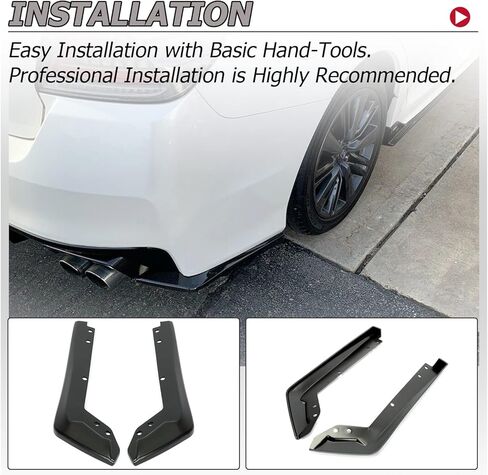 HECASA Rear Bumper Spat Valance Lip OE-Style Compatible with 2015-2021 Subaru WRX STI in Saudi Arabia