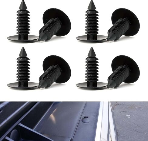8PCS Bumper Plugs Front License Plate Holes Cover Clips, Bumper Shield Fender Liner Push-in Retainer Clips, Compatible with 6-7mm Hole, Universal for Most Cars (Black) in Saudi Arabia