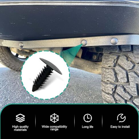 8PCS Bumper Plugs Front License Plate Holes Cover Clips, Bumper Shield Fender Liner Push-in Retainer Clips, Compatible with 6-7mm Hole, Universal for Most Cars (Black) in Saudi Arabia