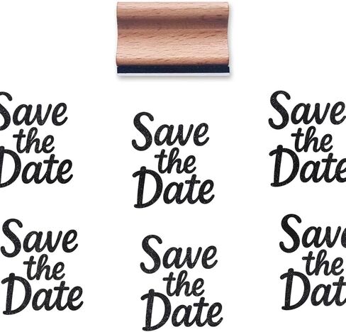Save The Date Rubber Stamp, 1-1/3 Medium Stamp for Scrapbooking Card Making Crafting in Saudi Arabia