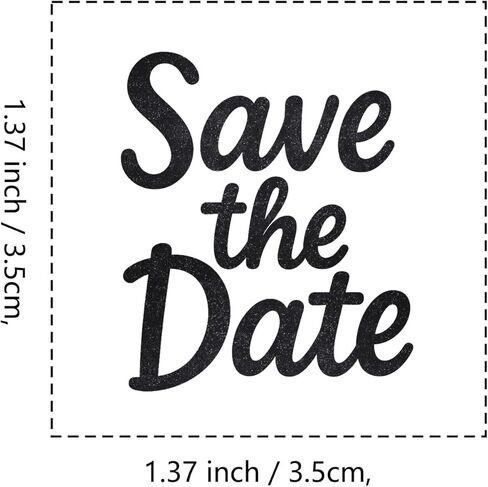Save The Date Rubber Stamp, 1-1/3 Medium Stamp for Scrapbooking Card Making Crafting in Saudi Arabia