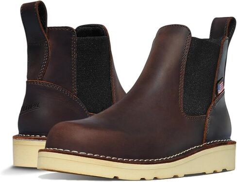 Danner Women's 15482 6.5" Work Boot Bull Run Chelsea 5" Brown Wedge in Saudi Arabia