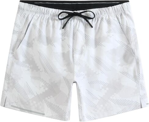 maamgic Mens Running Shorts Workout 6" Marathon Lightweight Quick Dry Gym Shorts with Zip Pocket in Kuwait