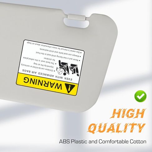 Gray Driver Left + Passenger Right Side Sun Visor Replacement Compatible with 2010 2011 2012 2013 Mazda 3 Replace BBM2-69-320C-75 with Built-in Light in Saudi Arabia