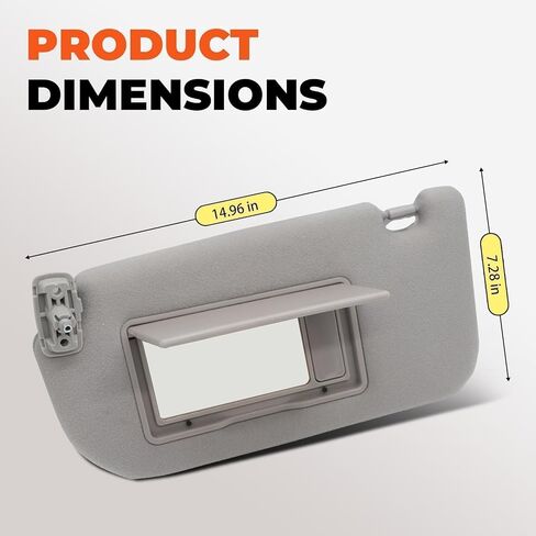 Grey Sun Visor Pair Compatible with SPOR-Tage 2005-2010 Driver Passenger Side Without Light Replace 85202-1F090LX 85201-1F090LX 85202-1F690LX 85201-1F690LX in Saudi Arabia