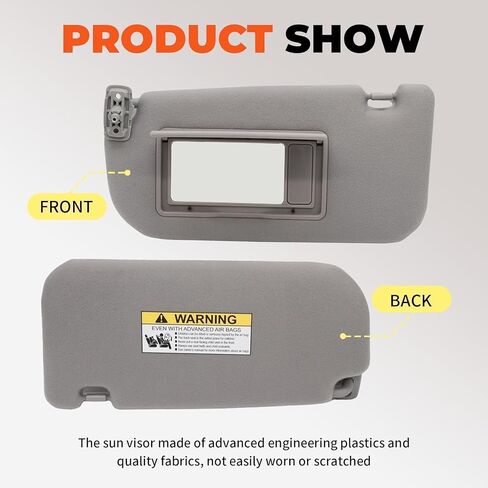 Grey Sun Visor Pair Compatible with SPOR-Tage 2005-2010 Driver Passenger Side Without Light Replace 85202-1F090LX 85201-1F090LX 85202-1F690LX 85201-1F690LX in Saudi Arabia