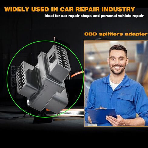 12V OBD2 Splitter Universal J1962 OBDII Extension Cable Full 16 Pin One Male to Two Female OBD Connector Adapter for Auto Diagnostic Accessories (Type-A) in Saudi Arabia