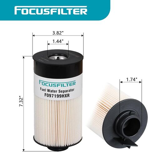 FOCUSFILTER FS20081 OEM Grade Fuel Water Separator Filter, Compatible with 2017 Cummins ISB and ISL Engines, Replace A0000904851, L20081F, PF46171, L20081, A245007 in Saudi Arabia