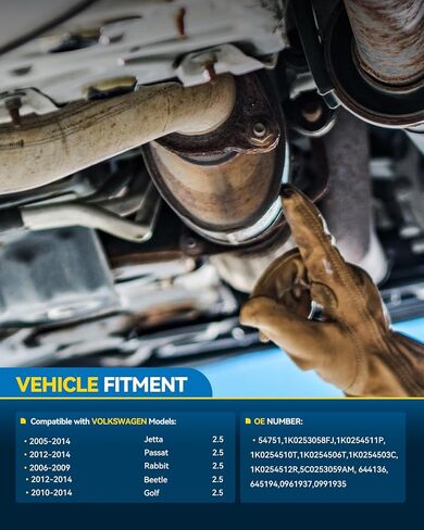 PHILTOP Catalytic Converter Kit Direct-Fit Replacement For 2005-2014 Jetta, 2006-2009 Rabbit, 2010-2014 Golf, 2012-2014 Beetle OE Replace 54751 (EPA Compliant) in Saudi Arabia