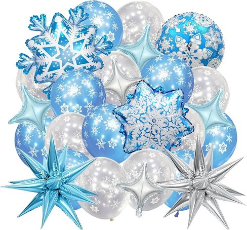 36Pcs Christmas Foil Balloons, Large Candy Cane Present Mylar Balloon Christmas Balloons Decorations for Winter Wonderland New Year Birthday Xmas Party Decorations in Saudi Arabia