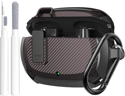 Beats Studio Buds/Studio Buds Plus Case 2021/2023, [Secure Lock] OTOPO Cool Beats Studio Buds+ Protective Case Cover Men Women with Keychain for New Beats Studio Ear Buds + Case - Black in Kuwait