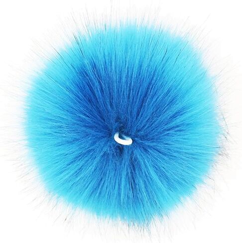 DIY 3.9inch (10CM) Faux Fox Fur Pom Pom Ball - 2PCS (Hot Pink) in Saudi Arabia