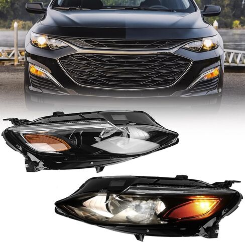 Headlights Assembly Compatible with 2019 2020 2021 2022 Chevy Malibu Head Lights Replacement Halogen Model Projector Headlamp Left Driver Side OME 84680167 84650573 in Saudi Arabia
