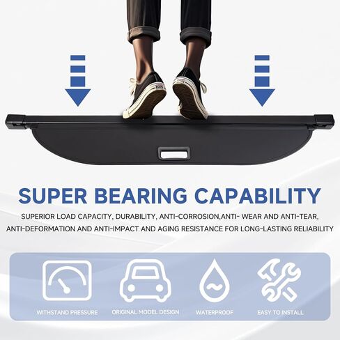 FARBIN Trunk Cargo Cover for Hyundai Tucson 2021 2022 2023 2024 2025, Retractable Trunk Cover Privacy Security Screen, Shielding Shade (for 2021-2025 Hyundai Tucson Canvas) in Saudi Arabia