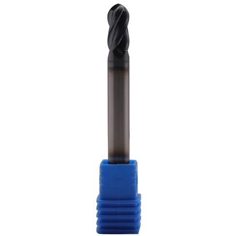High Performance Solid Carbide Ball Nose End Mill - Double End - AlTiN Coated, 4 Flute, 30 Degree Helix, 3/8" Cutting diameter, 3/8" Shank diameter, 9/16" Length of Cut, 2-1/2" Overall Length in Saudi Arabia