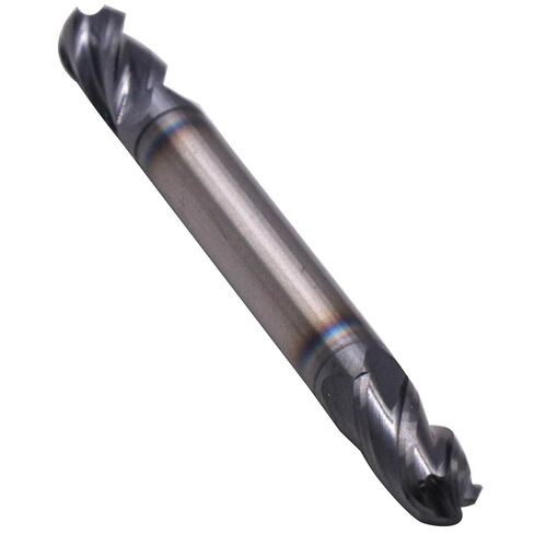 High Performance Solid Carbide Ball Nose End Mill - Double End - AlTiN Coated, 4 Flute, 30 Degree Helix, 3/8" Cutting diameter, 3/8" Shank diameter, 9/16" Length of Cut, 2-1/2" Overall Length in Saudi Arabia