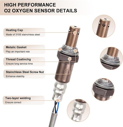 Oxygen O2 Sensor Upstream and Downstream Fits for Mitsubishi Lancer 2.0L 2011 2012 2015-2017, Lancer 2.4L 2011 2015-2017, Outlander 11-13, Outlander Sport 11 12 15-21, Replace 234-5051, 234-4114 in Saudi Arabia
