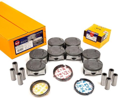 MA-9761317095-3 Pistons with Rings Compatible With/For 08-11 Dodge Chrysler Mitsubishi 4.7L SOHC 16V in Saudi Arabia