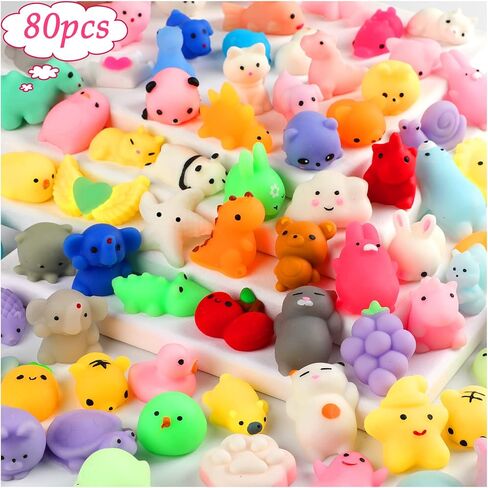 40 Pack Squishy Toys for Kids, Kawaii Squishies Squishy Animals Party Favors Birthday Gift Goodie Bag Stuffers for Boys Girls Ages 4-8 8-12 Teens Toddlers Stress Relief Sensory Autism Toys Random in Kuwait