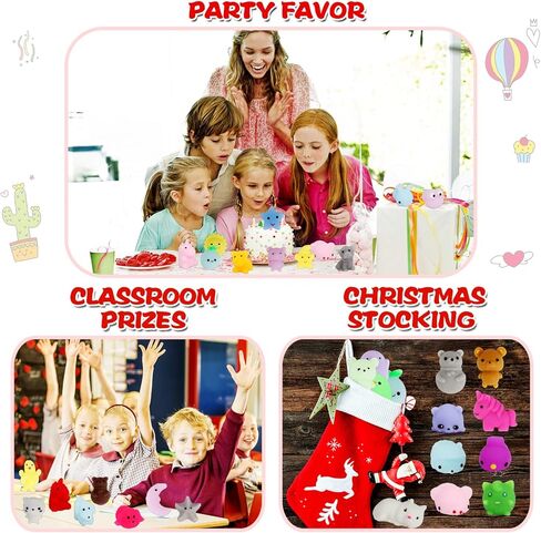 40 Pack Squishy Toys for Kids, Kawaii Squishies Squishy Animals Party Favors Birthday Gift Goodie Bag Stuffers for Boys Girls Ages 4-8 8-12 Teens Toddlers Stress Relief Sensory Autism Toys Random in Kuwait