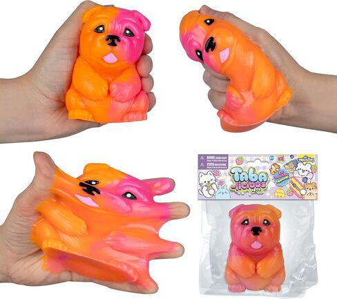 ORB Tabalicious Pets Big TABA Squishy Dog (Shar-Pei) - ألعاب سكويشيز لطيفة وناعمة ولزجة للكلاب - سحق وضغط للعب وتخفيف التوتر - حسية كاواي ممتعة، ألعاب تململ للأطفال والكبار in Kuwait