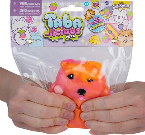 ORB Tabalicious Pets Big TABA Squishy Dog (Shar-Pei) - ألعاب سكويشيز لطيفة وناعمة ولزجة للكلاب - سحق وضغط للعب وتخفيف التوتر - حسية كاواي ممتعة، ألعاب تململ للأطفال والكبار in Kuwait