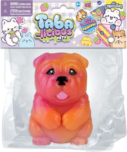 ORB Tabalicious Pets Big TABA Squishy Dog (Shar-Pei) - ألعاب سكويشيز لطيفة وناعمة ولزجة للكلاب - سحق وضغط للعب وتخفيف التوتر - حسية كاواي ممتعة، ألعاب تململ للأطفال والكبار in Kuwait