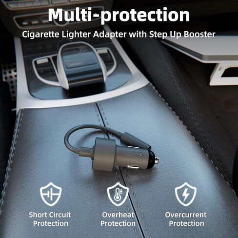 Starlink Mini Car Adapter with Step Up Booster and Real Time Voltage Current Monitor, Starlink Mini Cigarette Lighter Power Adapter DC Female Plug 12V-24V Power Converter to 20V 2.5A in Saudi Arabia