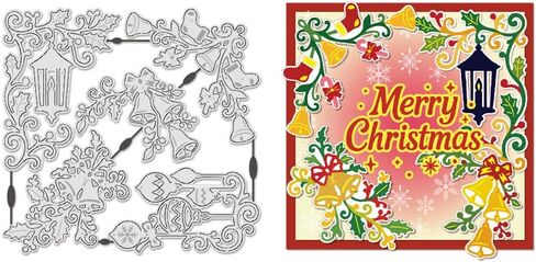 UNICRAFTALE 16Pcs Metal Winter Cutting Dies Snowflake Die Cut Embossing Cutting Stencils Durable Die for Card Making Paper Crafting Photo Frame Decor DIY Scrapbooking 16x14cm in Saudi Arabia