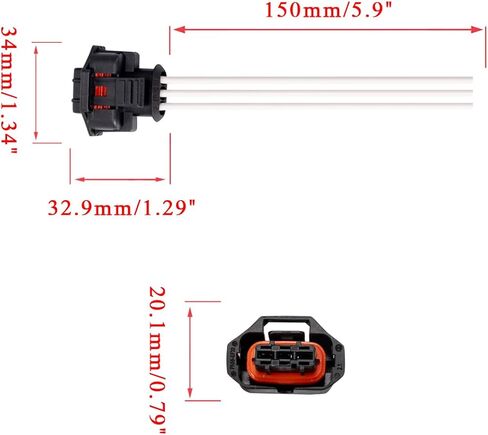 ENA Set of 6 Electrical Ignition Coil Connector Plug Harness Compatible with Chrysler Mercedes-Benz Crossfire S420 S500 SL500 B200 C240 C280 C32 C320 C43 AMG McLaren 1996-2011 Replacement for S1038 in Saudi Arabia