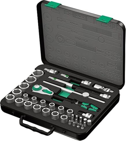 Wera 8100 SA 2 Zyklop 1/4" Metric Ratchet Set (42-Pieces) 05073593001 950 SPKL/9 SM N SB Long ARM HEX Key Set in Saudi Arabia