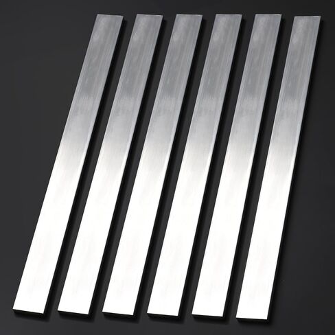6 Pieces 1/8" (3mm) x 1" (25mm) Square Aluminum Flat Bar 12" Long Length 6061 Aluminum Flat Plate General Purpose Plate, T6511 Solid New Mill Stock in Kuwait