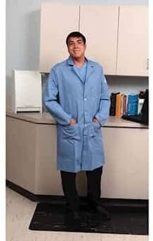 VF Workwear KEL2LB-MEDIUM Flame-Resistant Lab Coat, Light Blue, Medium in Saudi Arabia