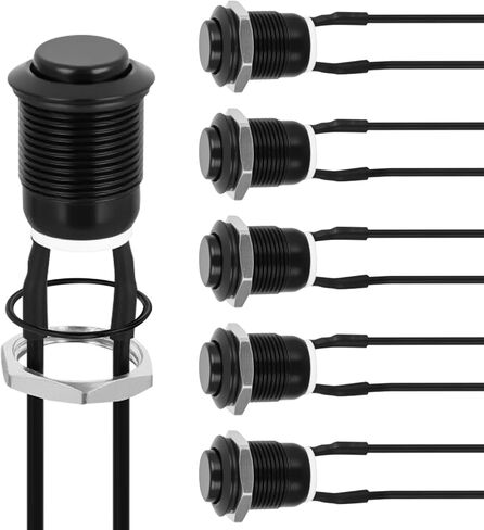 Nilight 12mm Latching Push Button Switch 6pcs LED Blue Waterproof Small Round Power Button Switches with Pre-Wiring Socket for Car Truck Boat Marine RV Vehicle in Saudi Arabia