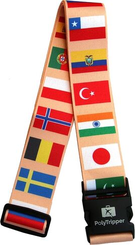 Luggage Strap - Original Premium Designs - Recognize Your Suitcase (LS-Brown-Dogs) in Saudi Arabia