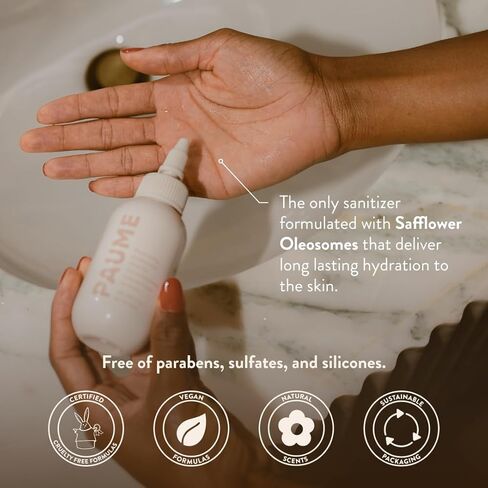PAUME Moisturizing Antibacterial Hand Gel Sanitizer, Silicon & Paraben Free, No Artificial Fragrances & Vegan, 17 fl oz 500 mL in Kuwait