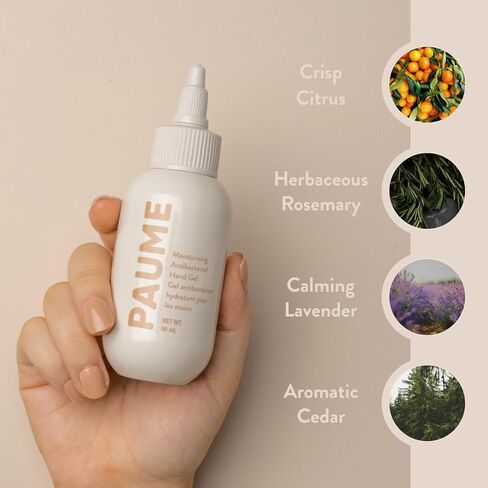 PAUME Moisturizing Antibacterial Hand Gel Sanitizer, Silicon & Paraben Free, No Artificial Fragrances & Vegan, 17 fl oz 500 mL in Kuwait