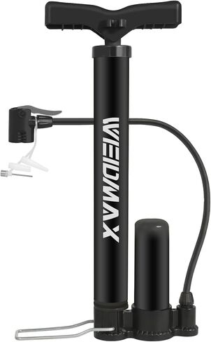 Bike Pump Portable, Bike Tire Inflator, Bicycle Hand Air Pump with Presta and Schrader, Ball Pump Inflator Bicycle Floor Pump Suitable for Baby Stroller Tires, Balls, Road and Mountain Bikes in Saudi Arabia